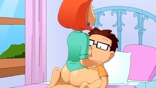 Cartoon characters having wild sex in intense taboo affair 